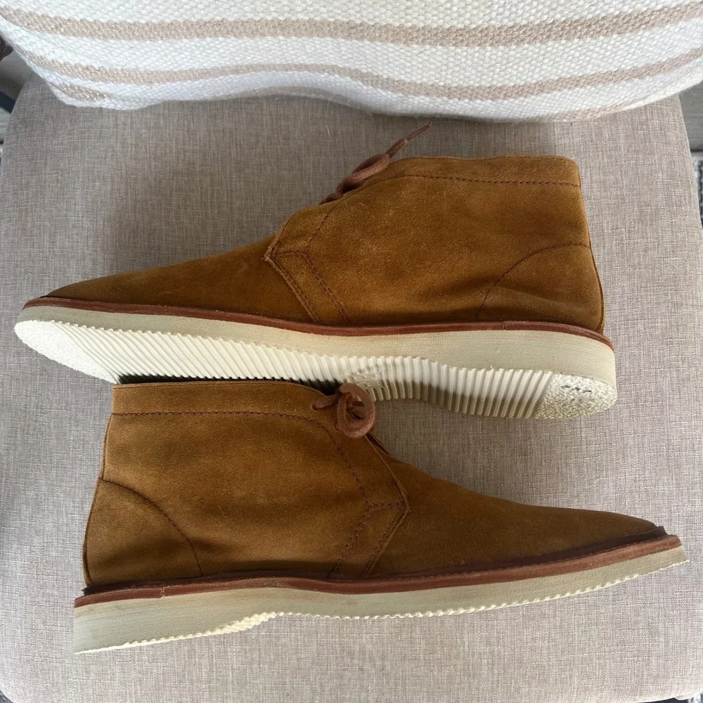 Frye Men's 12 Paul Weekend Chukka Boots Cognac Brown Suede 34807618ZB Americana - Picture 7 of 13